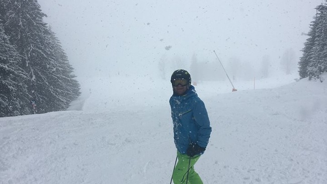 Remco op skivakantie