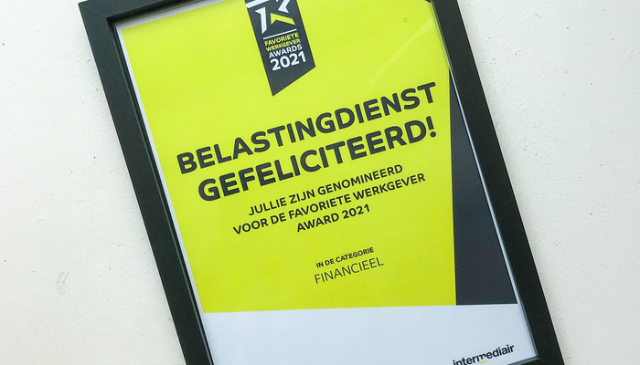 Nominatie Belastingdienst ingelijst